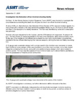A PDF document issued by ASIRT with information on the incident and investigation
